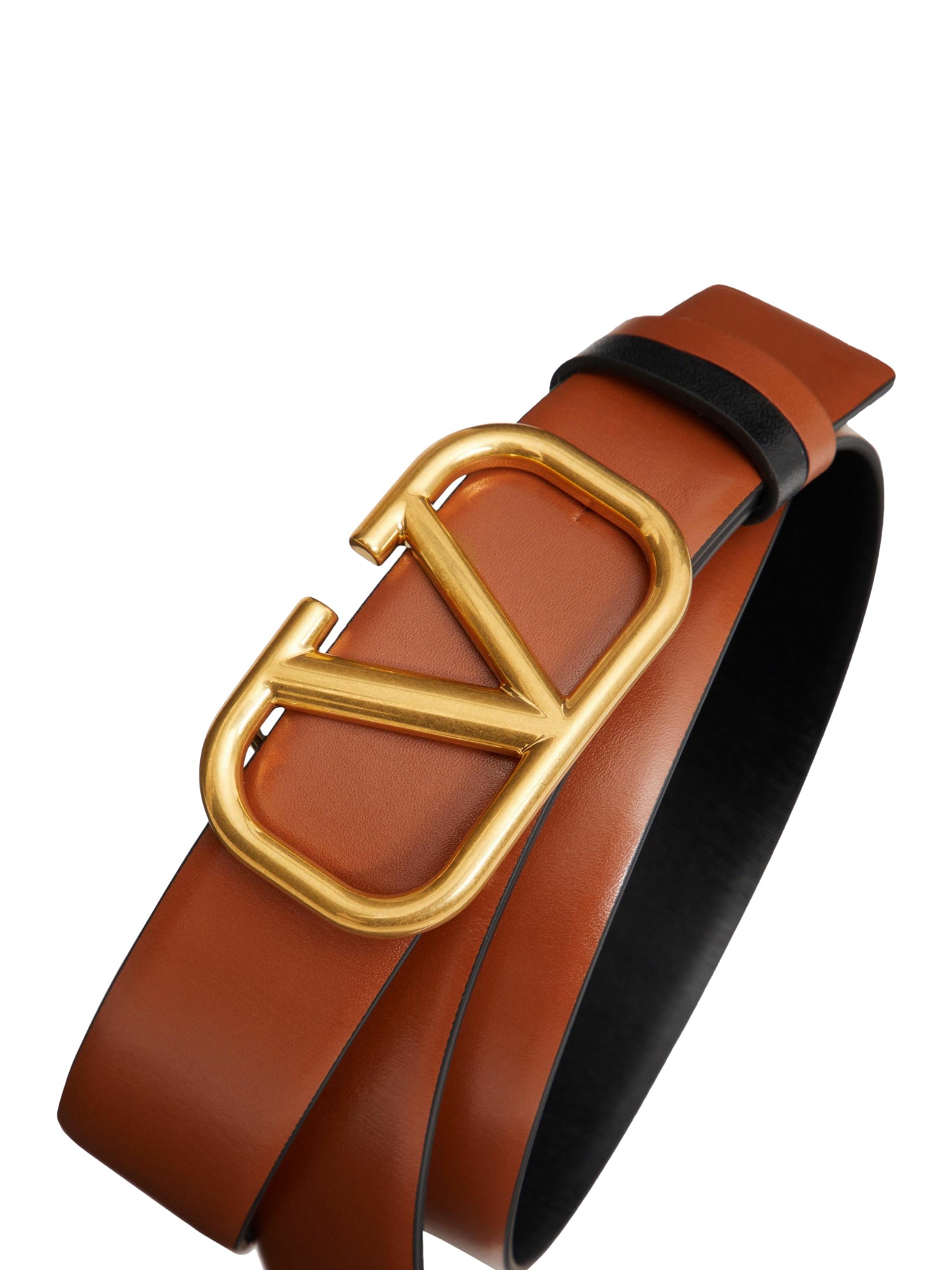 REVERSIBLE VLOGO SIGNATURE BELT IN POLISHED CALFSKIN 30 MM