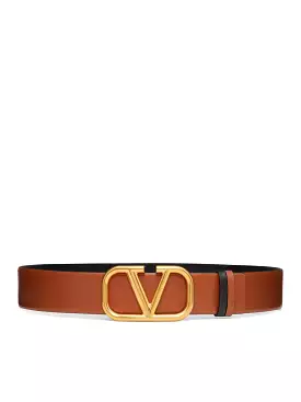 REVERSIBLE VLOGO SIGNATURE BELT IN POLISHED CALFSKIN 40 MM