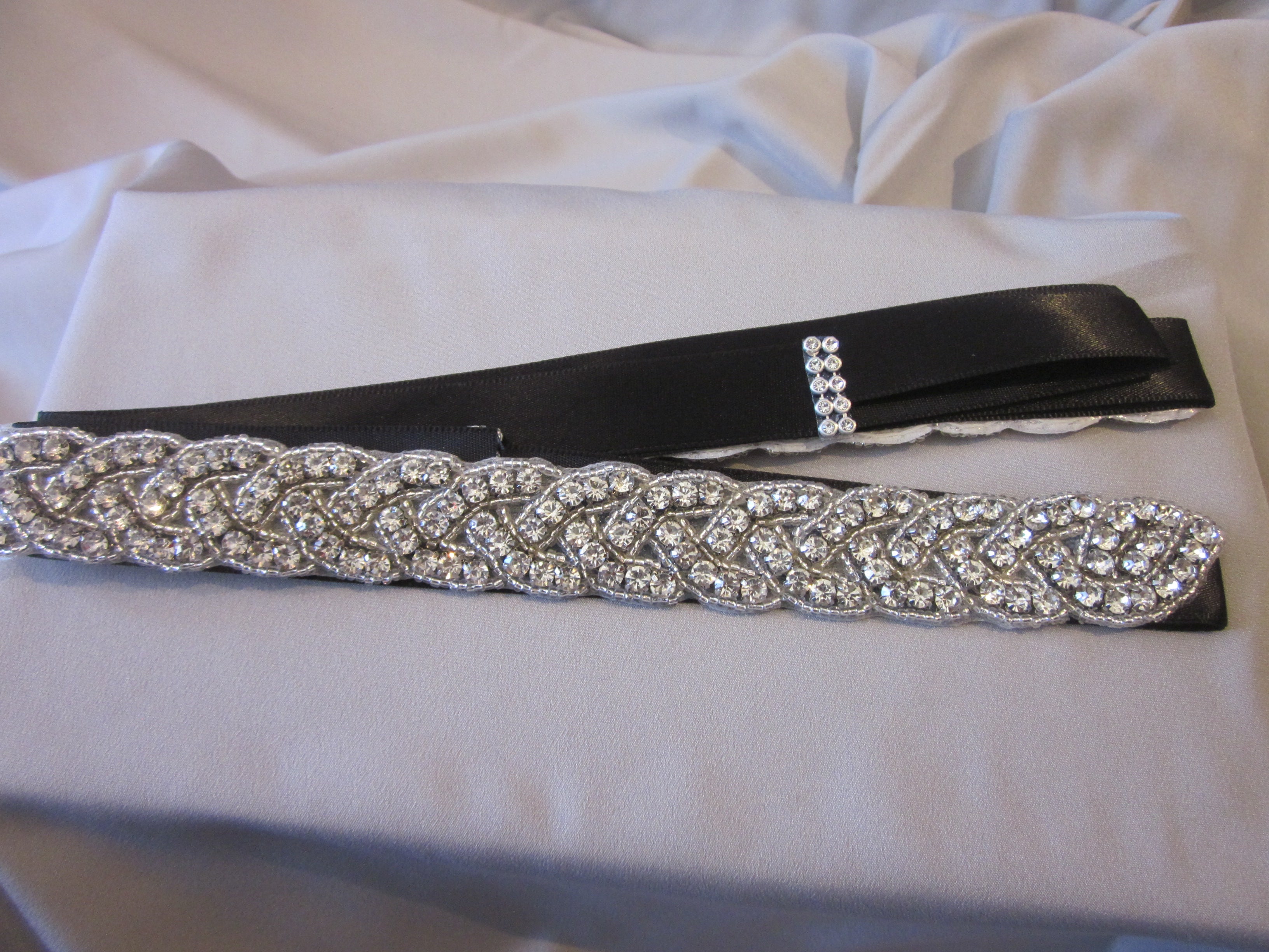 Rhinestone Belt With Black Sash Style S212