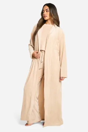 Rib Fleece Dressing Gown