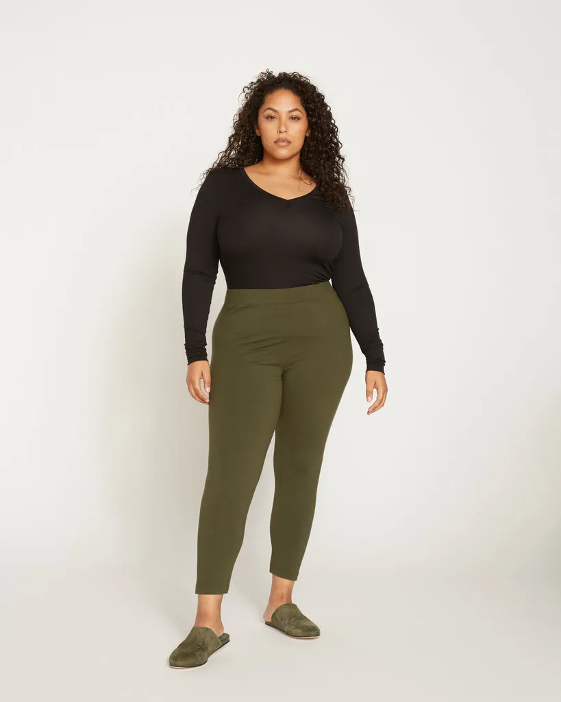 Roya Cropped Leggings 23 Inch - Olive