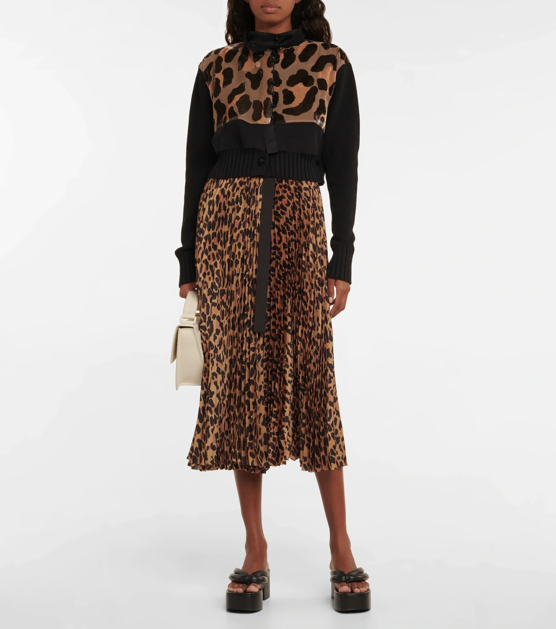 sacai  |Leopard Patterns Casual Style Street Style Long Sleeves