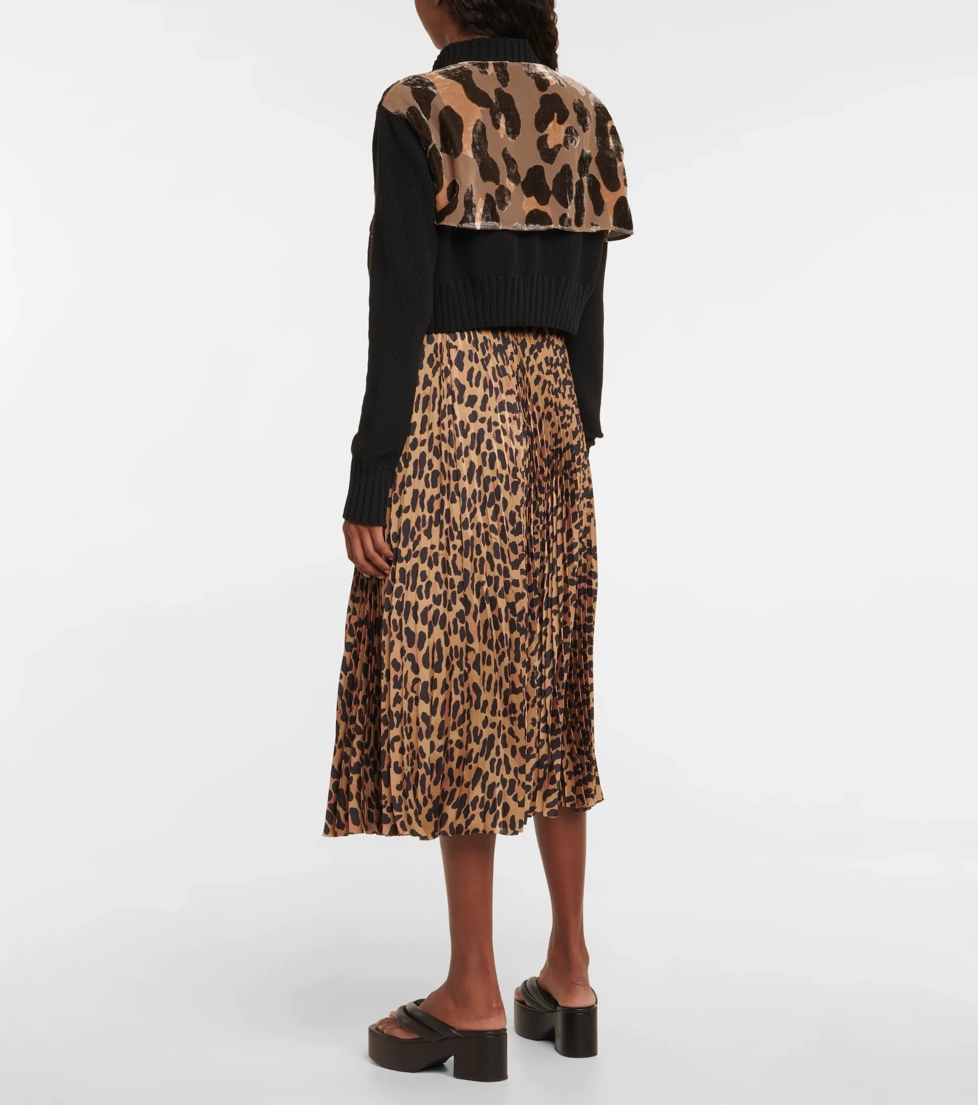 sacai  |Leopard Patterns Casual Style Street Style Long Sleeves