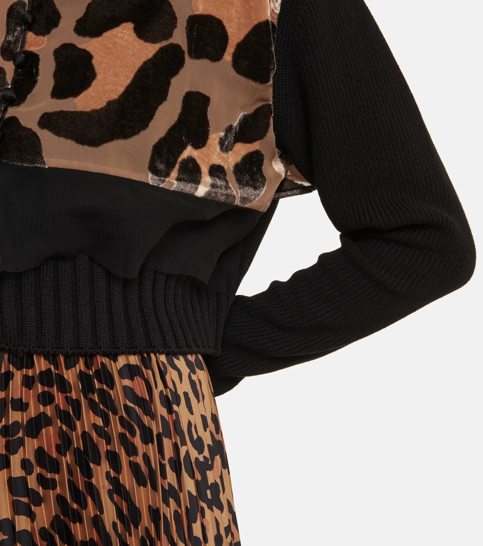 sacai  |Leopard Patterns Casual Style Street Style Long Sleeves