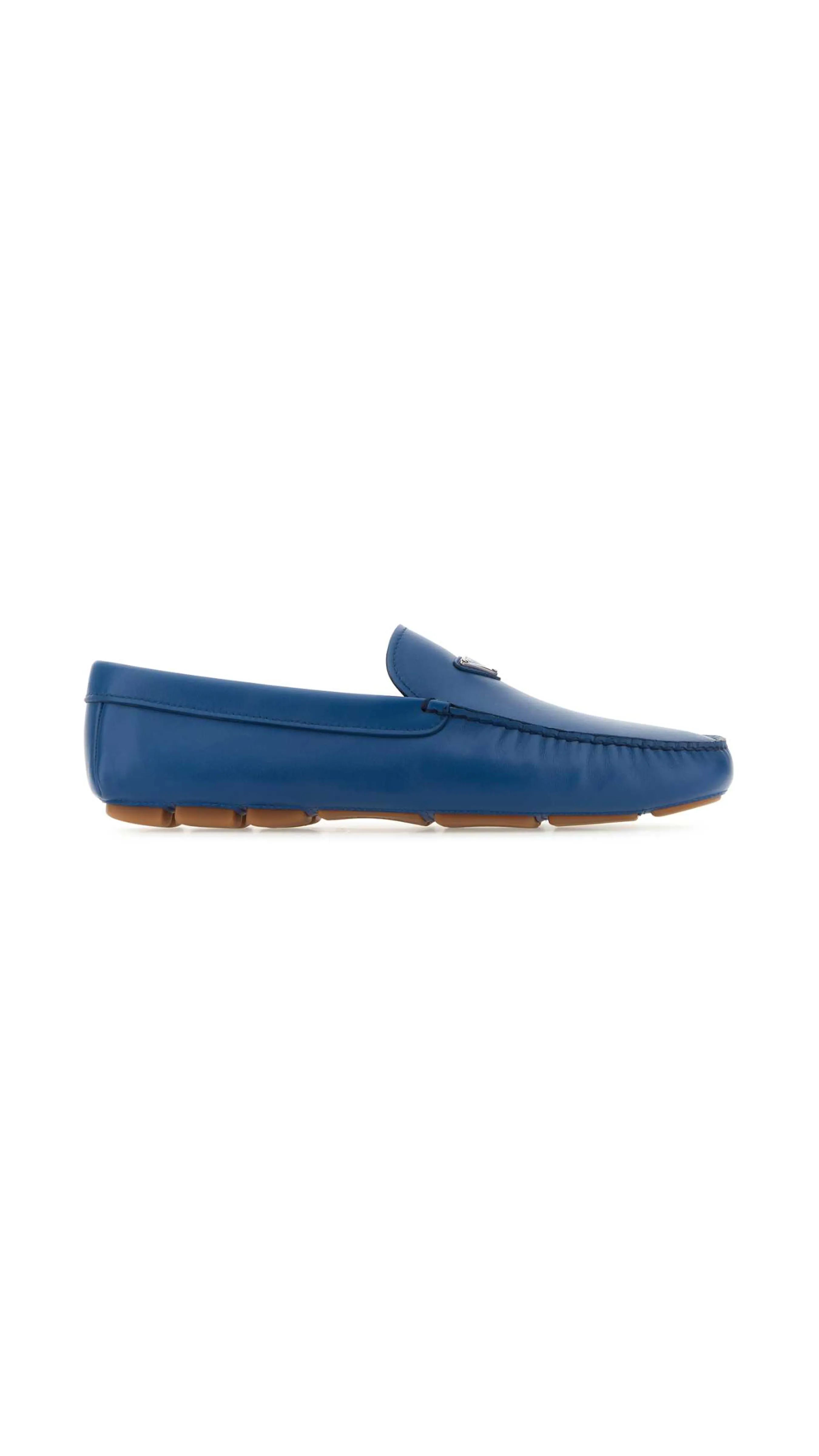 Saffiano Leather Drivers - Blue