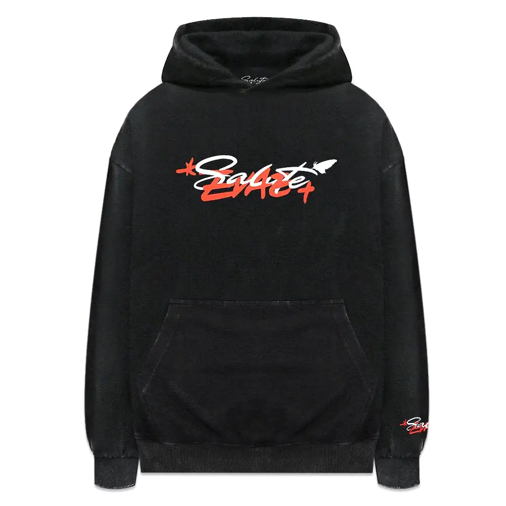 SALUTE x *EVAE+ Washed Poker hoodies