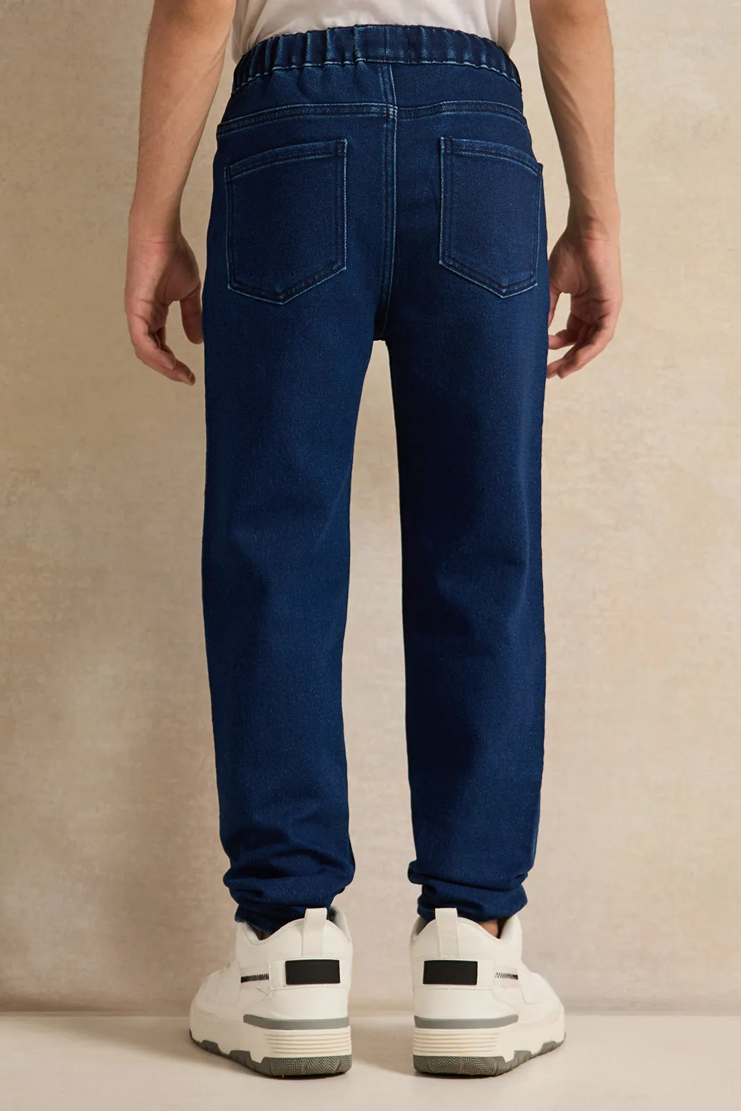 Senior Boys Blue Pull on  Jeans