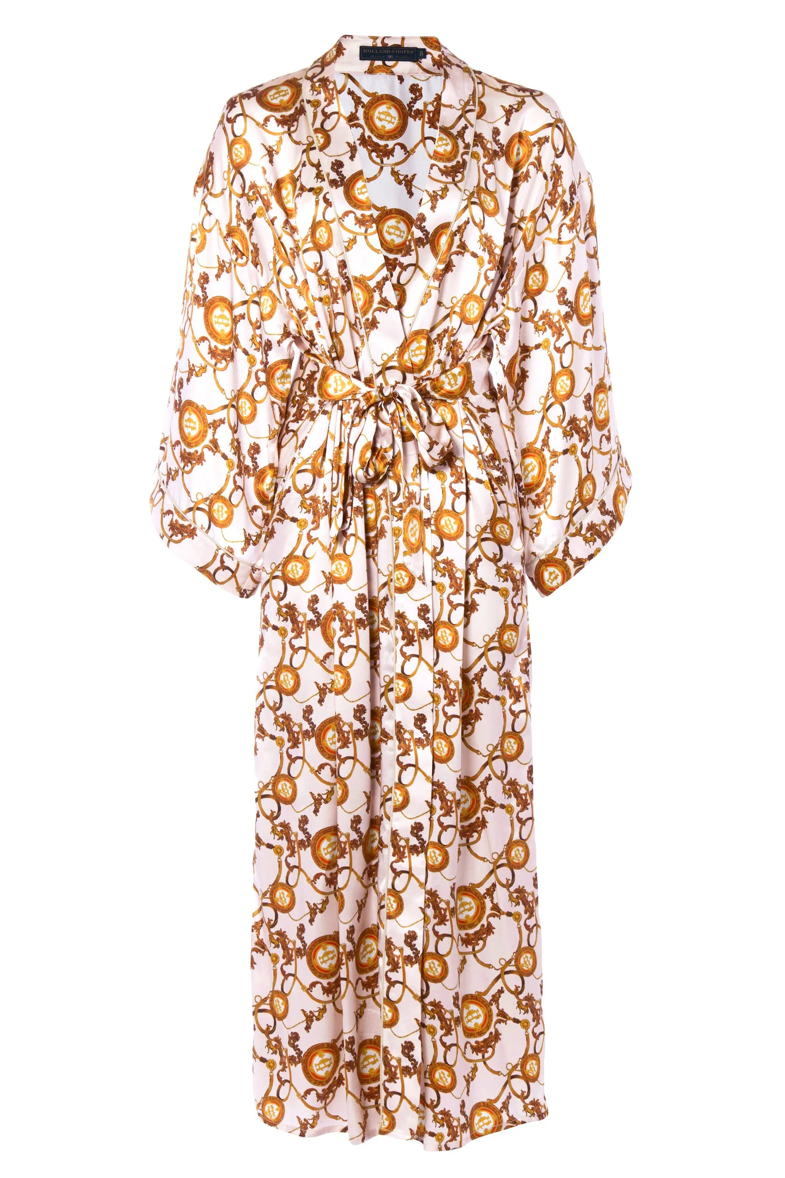 Silk Full Length Dressing Gown (Blush)