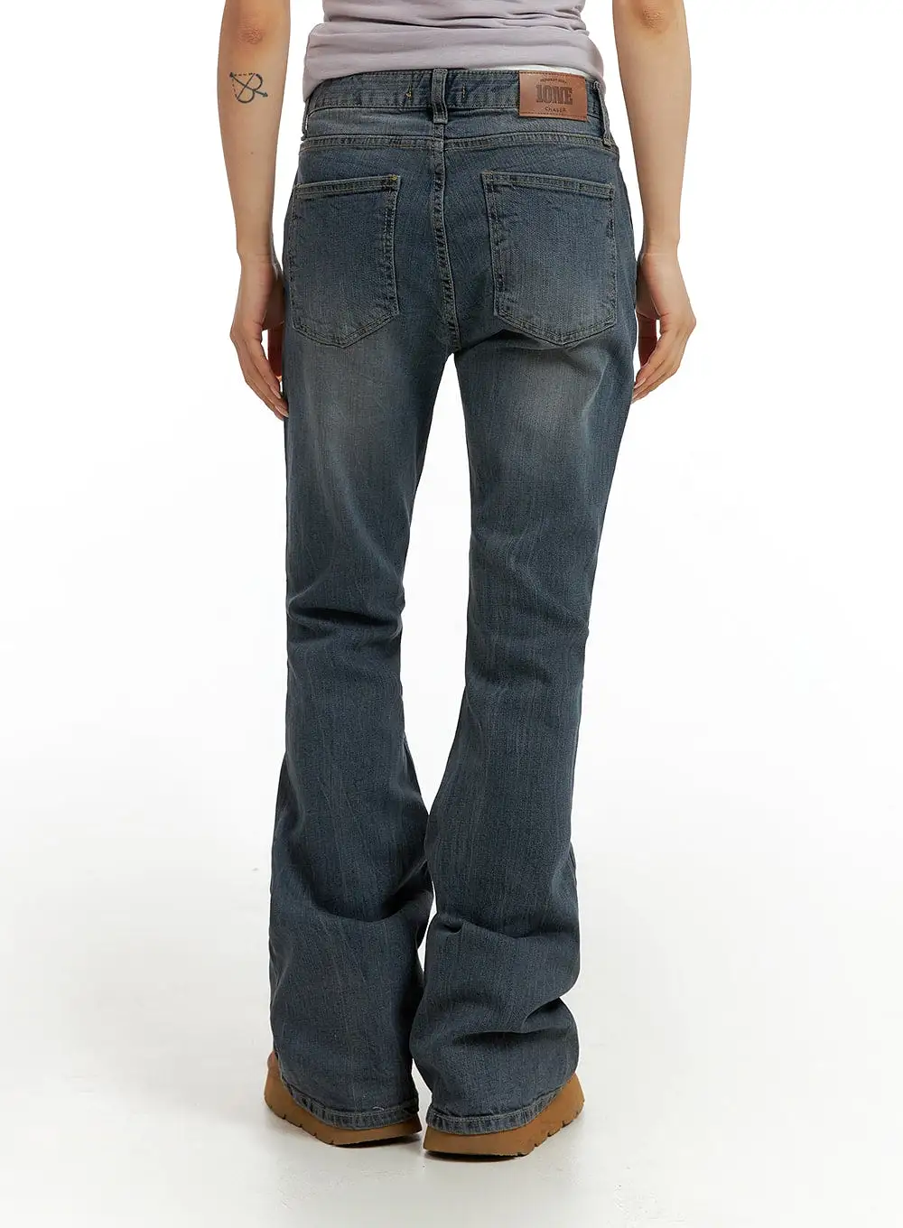 Slim Washed Flared Jeans CF416