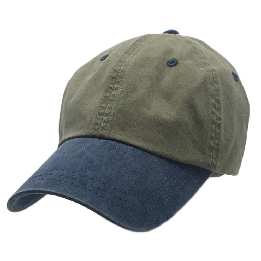 Stone with Blue Weathered - Unstructured Baseball Cap