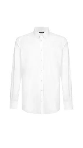 Stretch Poplin Gold-fit Shirt - White