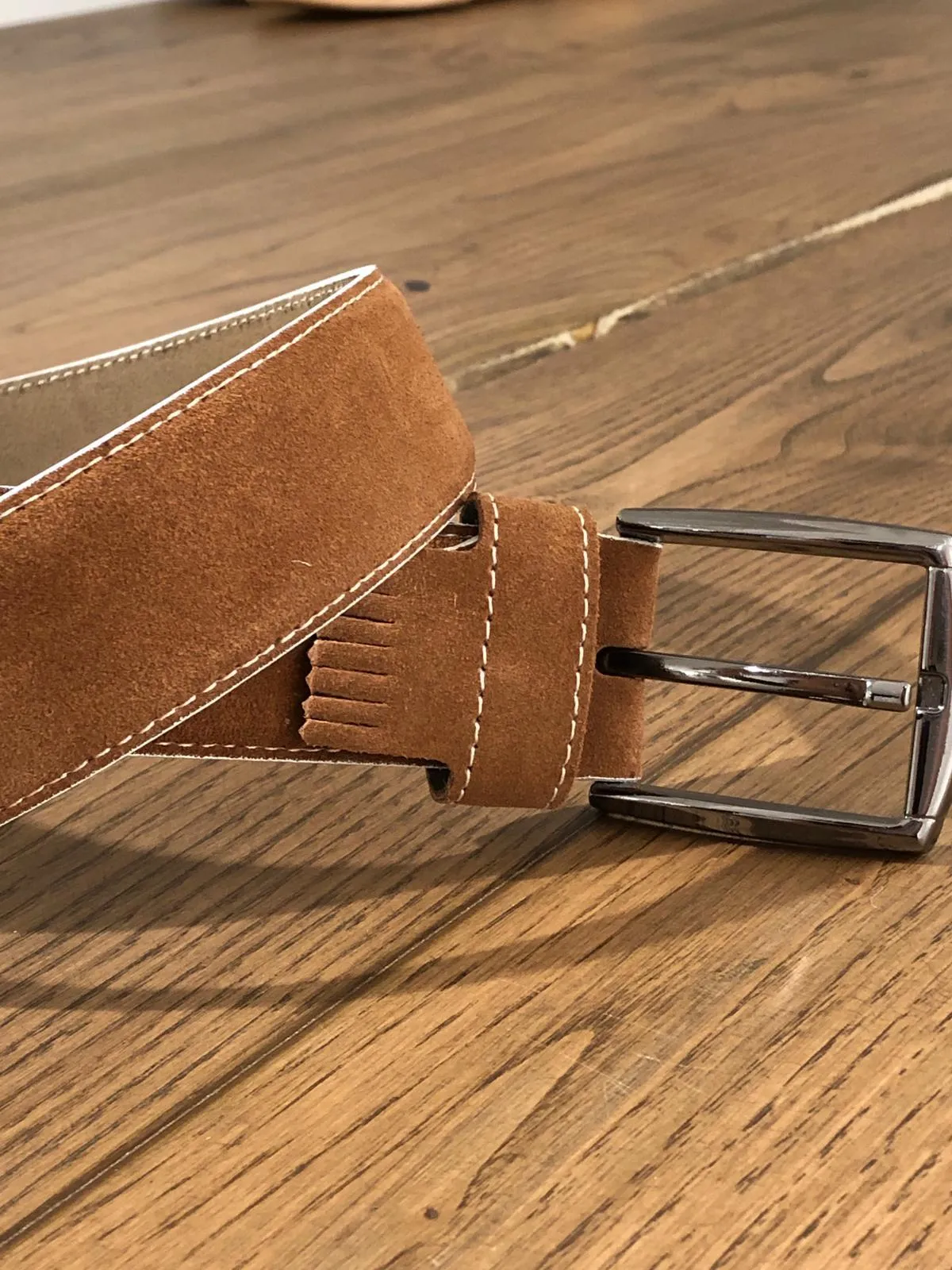 Suede Tasseled Detailed Leather Belts in 5 Colors