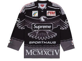 Supreme Eagle Moto Jersey Black