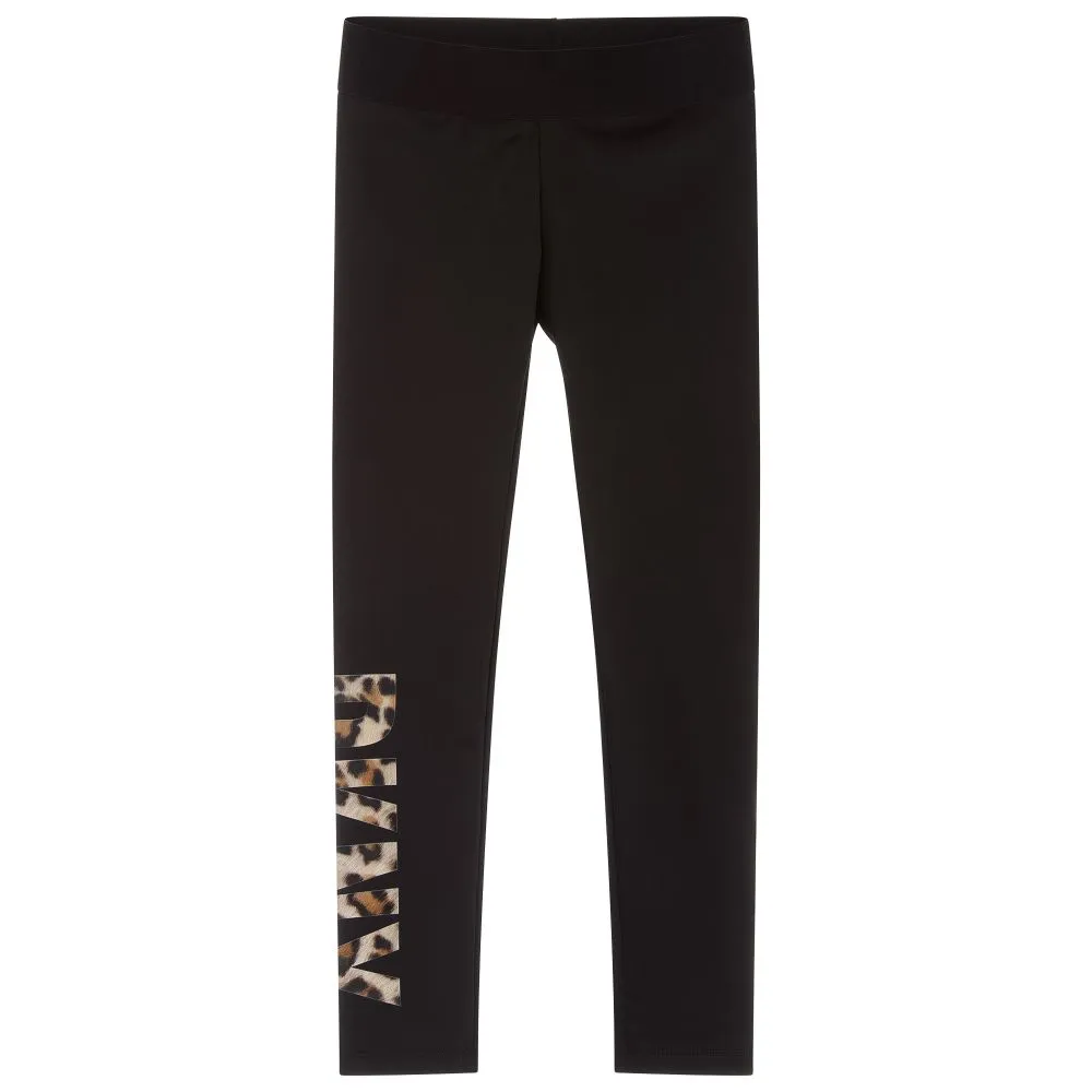 Teen Black Logo Leggings 