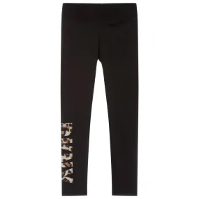 Teen Black Logo Leggings 