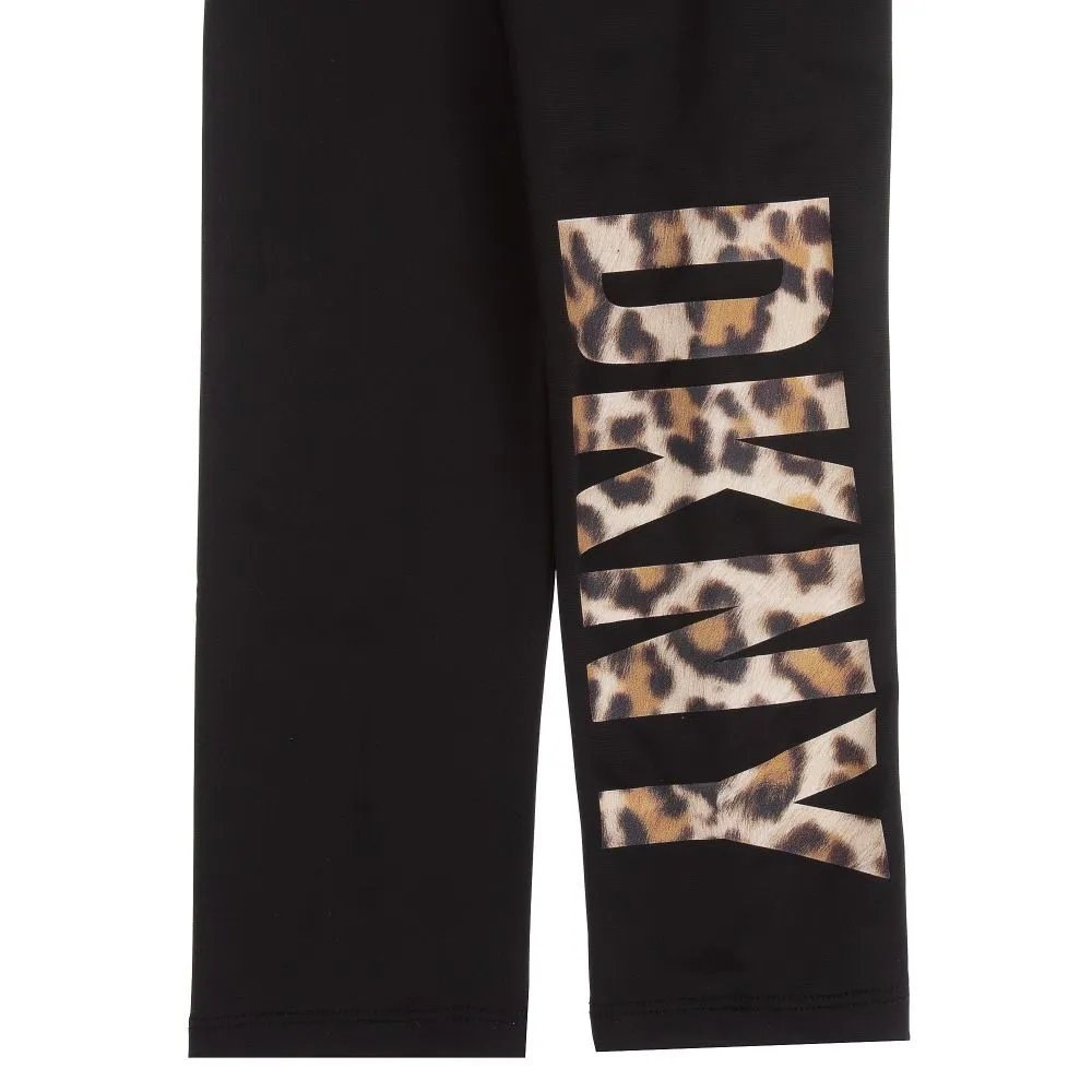 Teen Black Logo Leggings 