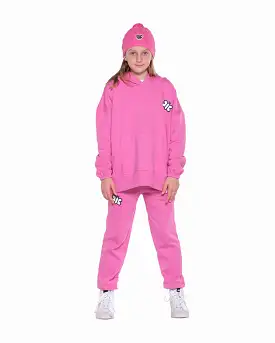 TGC Happy is Beautiful Bubblegum Pink Fleece Hood