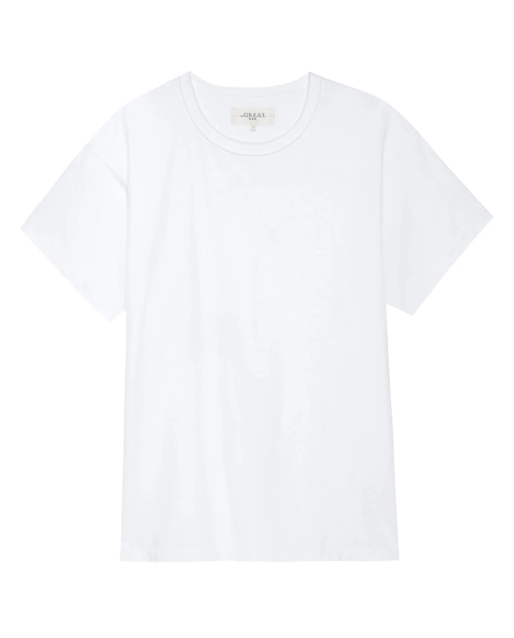 The Men's Pure Knits Boxy Crew. Solid -- True White