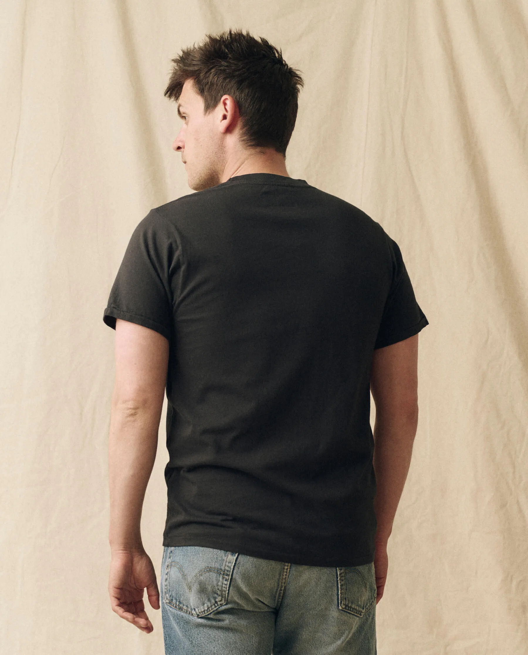 The Men's Pure Knits Slim Tee. Solid -- Almost Black