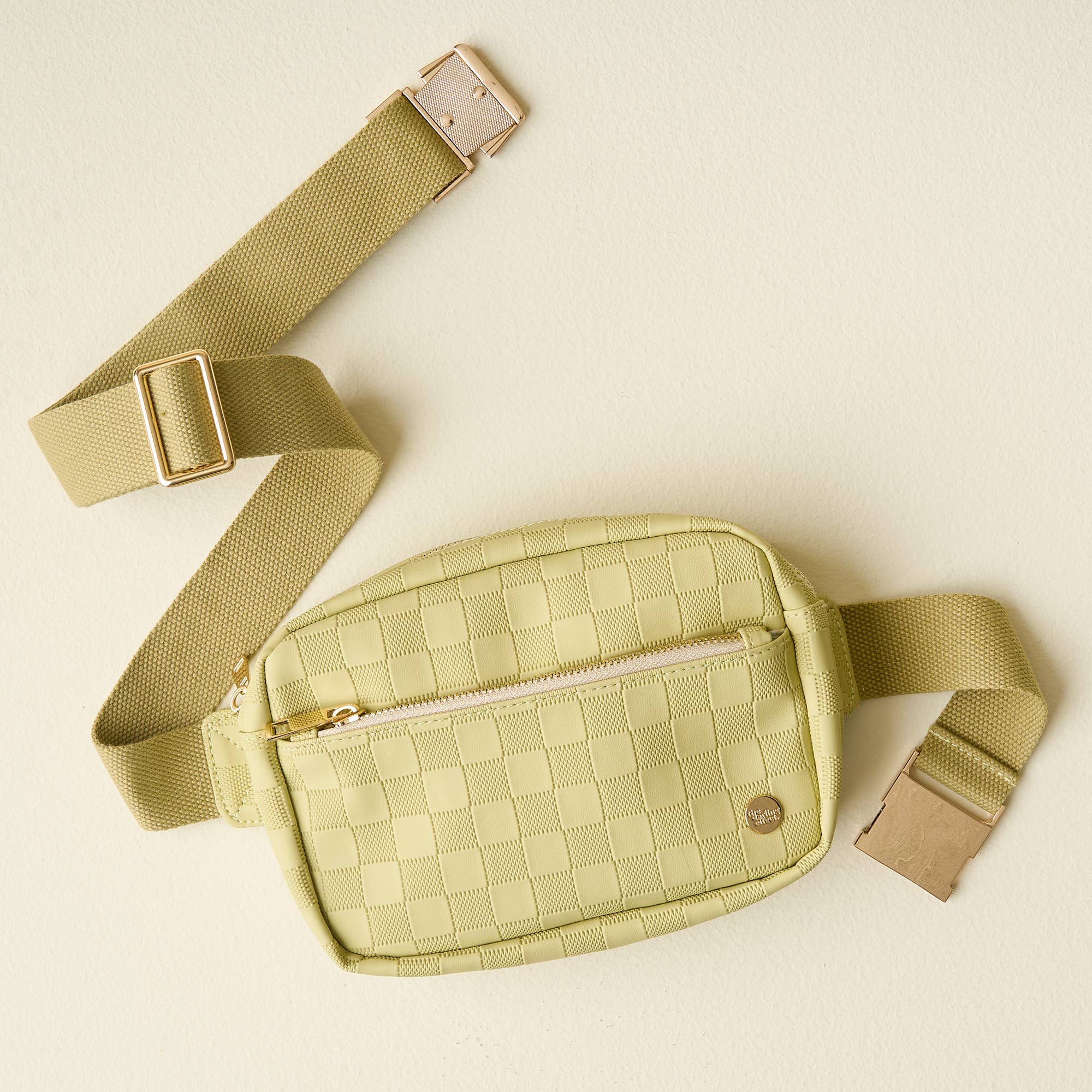 Urban Check Belt Bag- Green