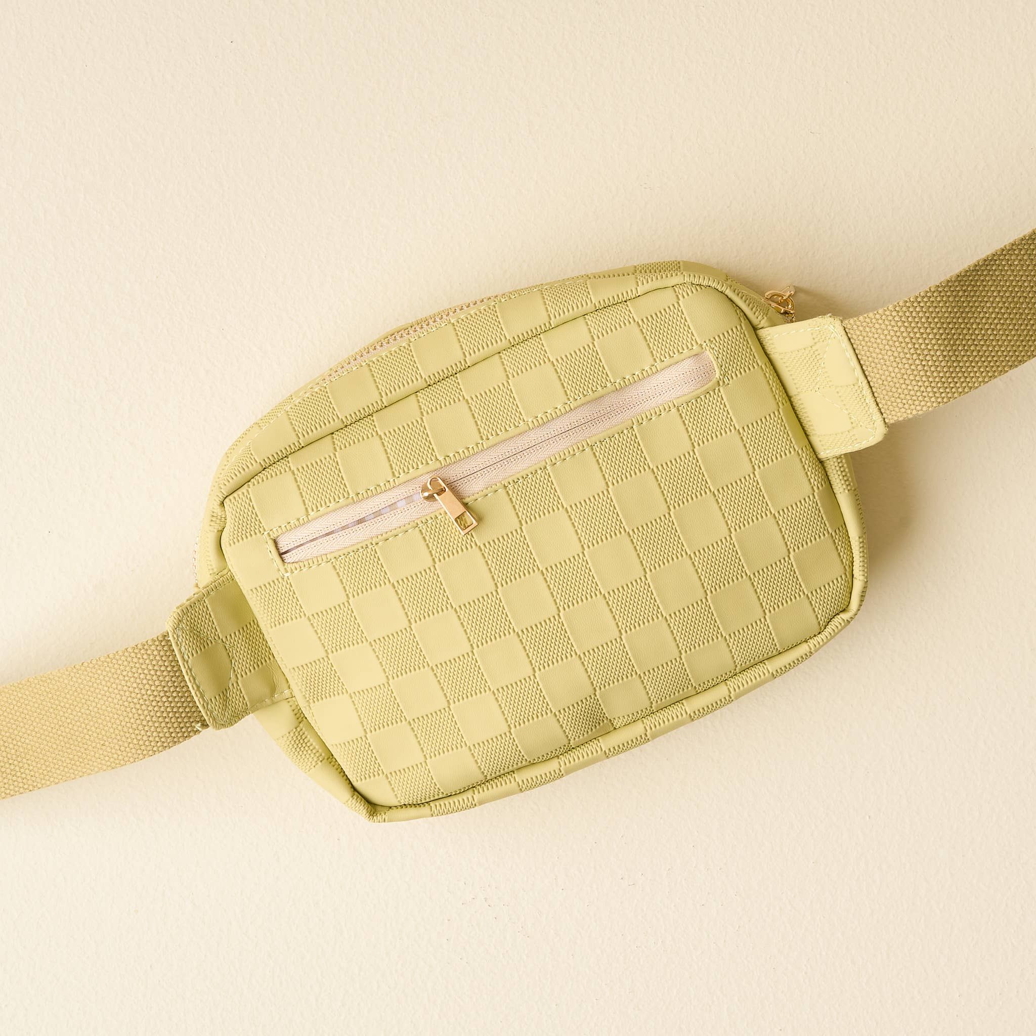 Urban Check Belt Bag- Green