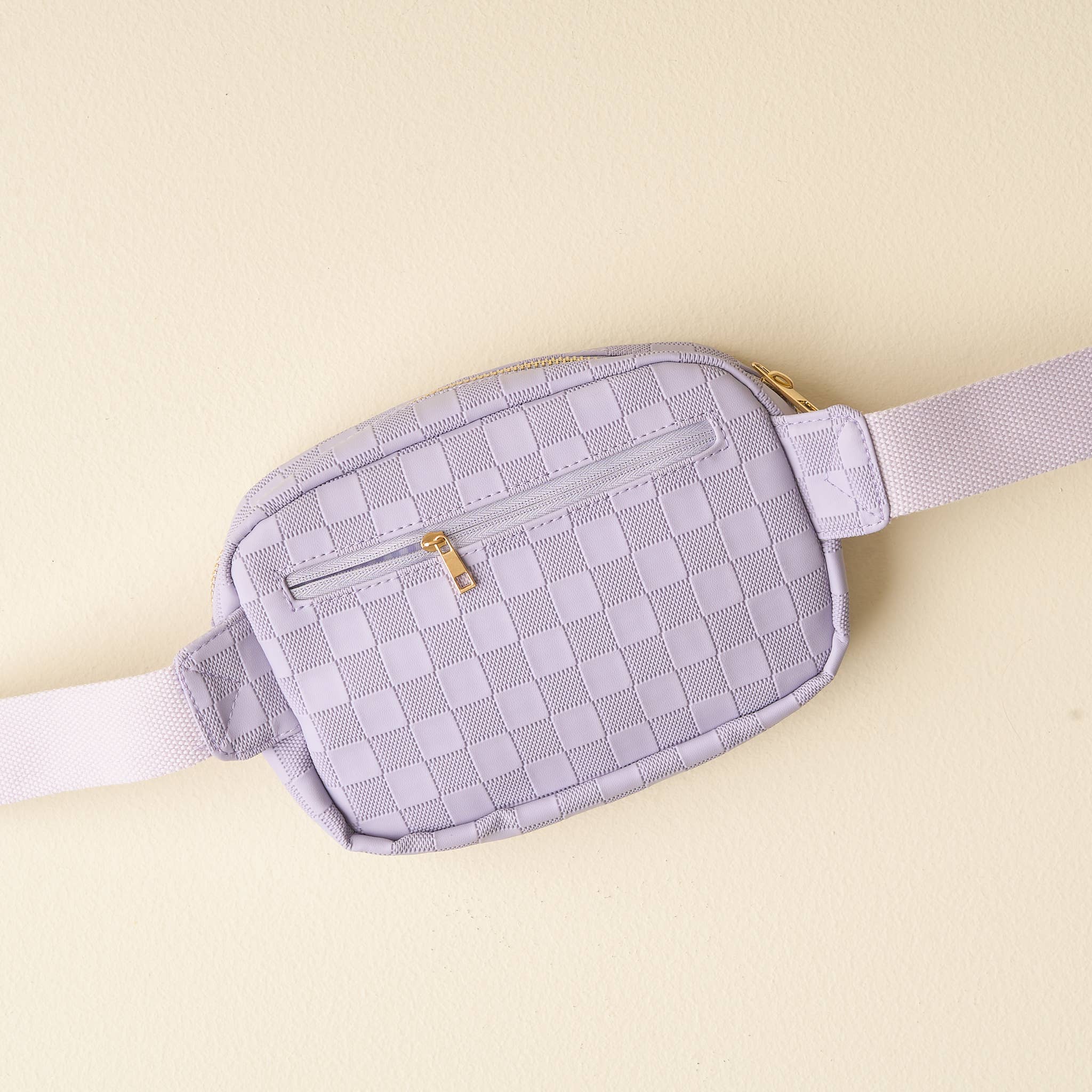 Urban Check Belt Bag- Periwinkle