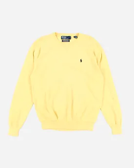 Vintage 90s Polo by Ralph Lauren Yellow Light Sweatshirt - M