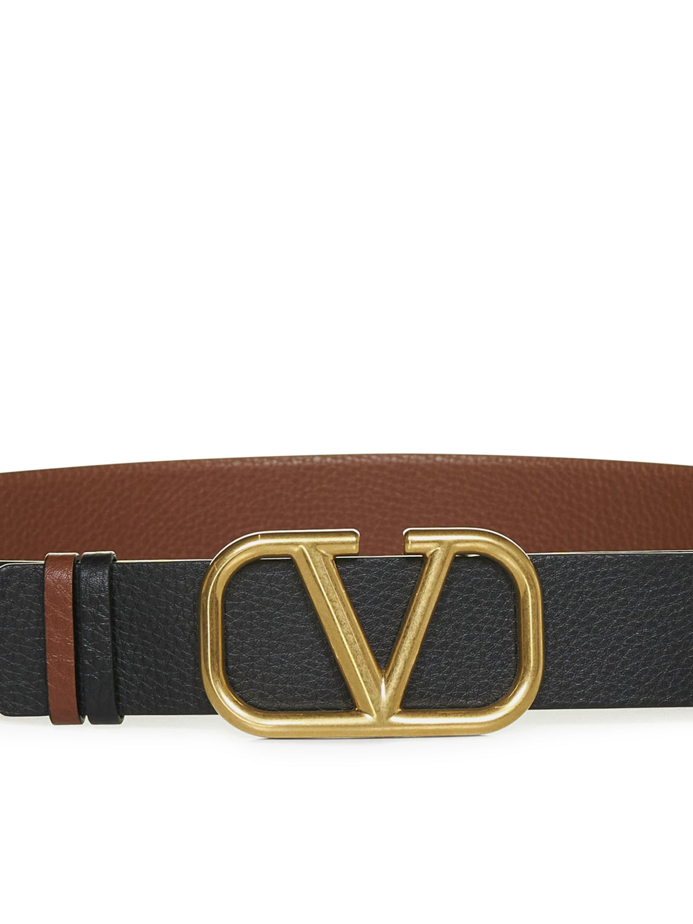 VLOGO SIGNATURE REVERSIBLE BELT IN MOOSE PRINT CALFSKIN 40 MM