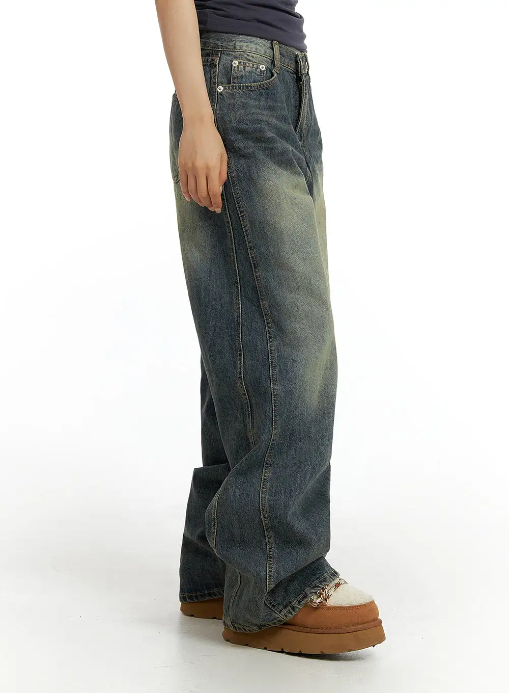 Washed Baggy Jeans CF416