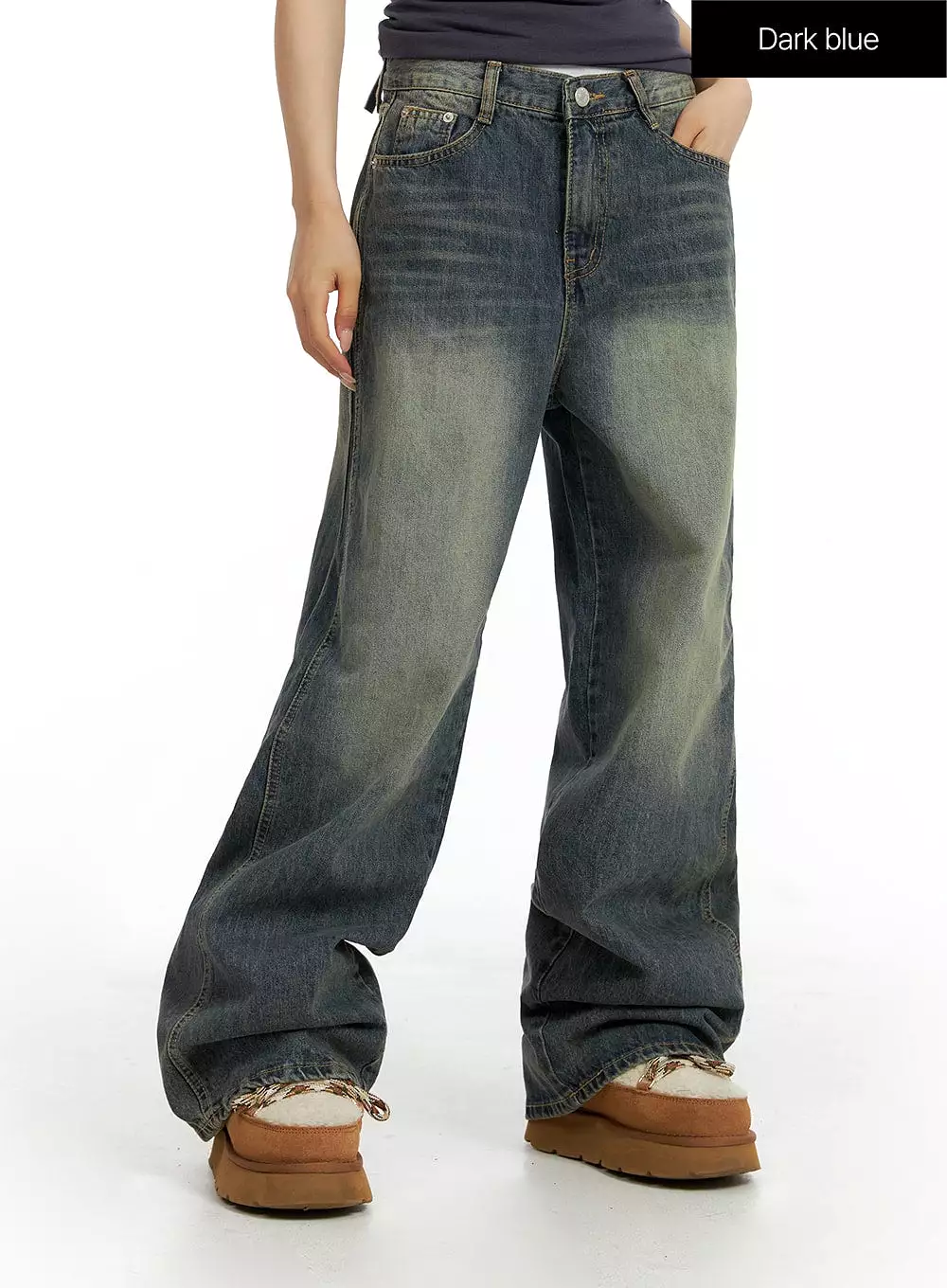 Washed Baggy Jeans CF416