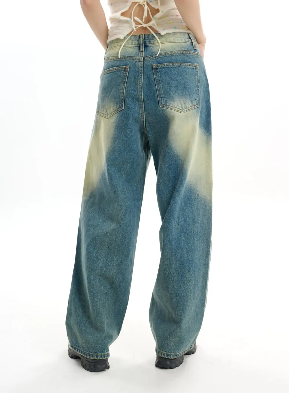 Washed Baggy Jeans IF413