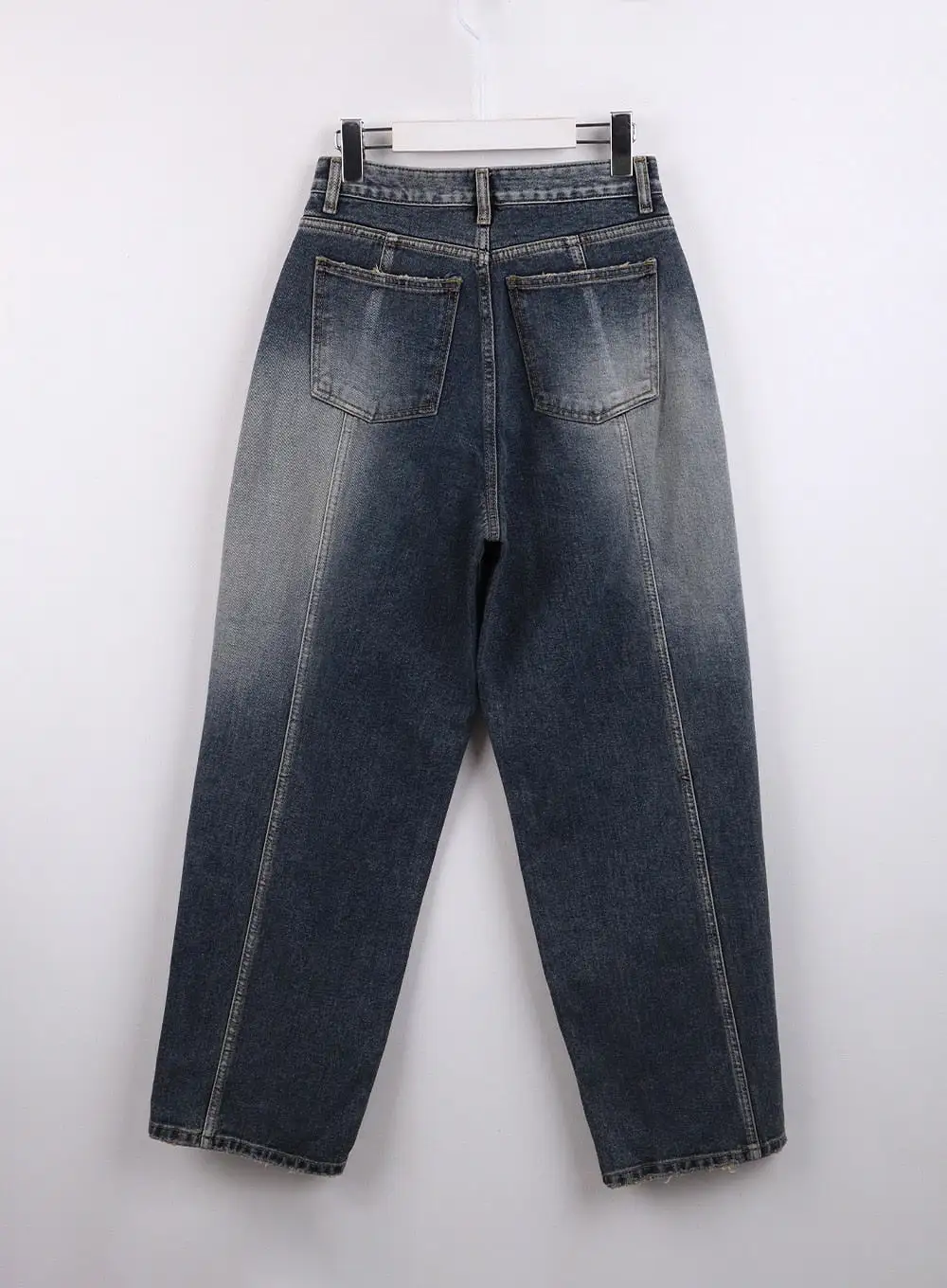 Washed Button Straight Leg Jeans CJ425