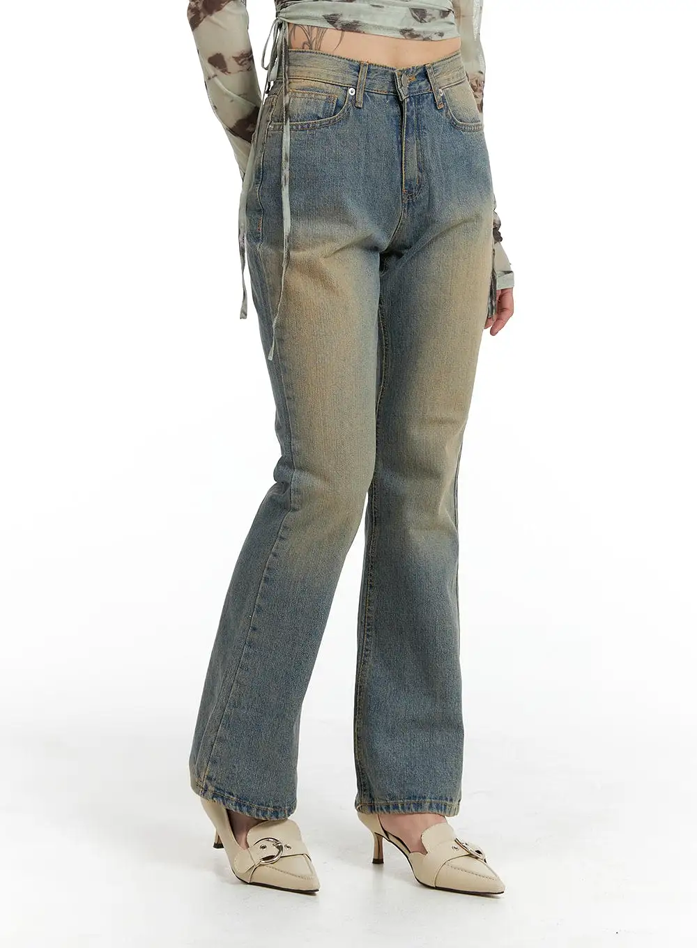 Washed Flared Jeans IF426