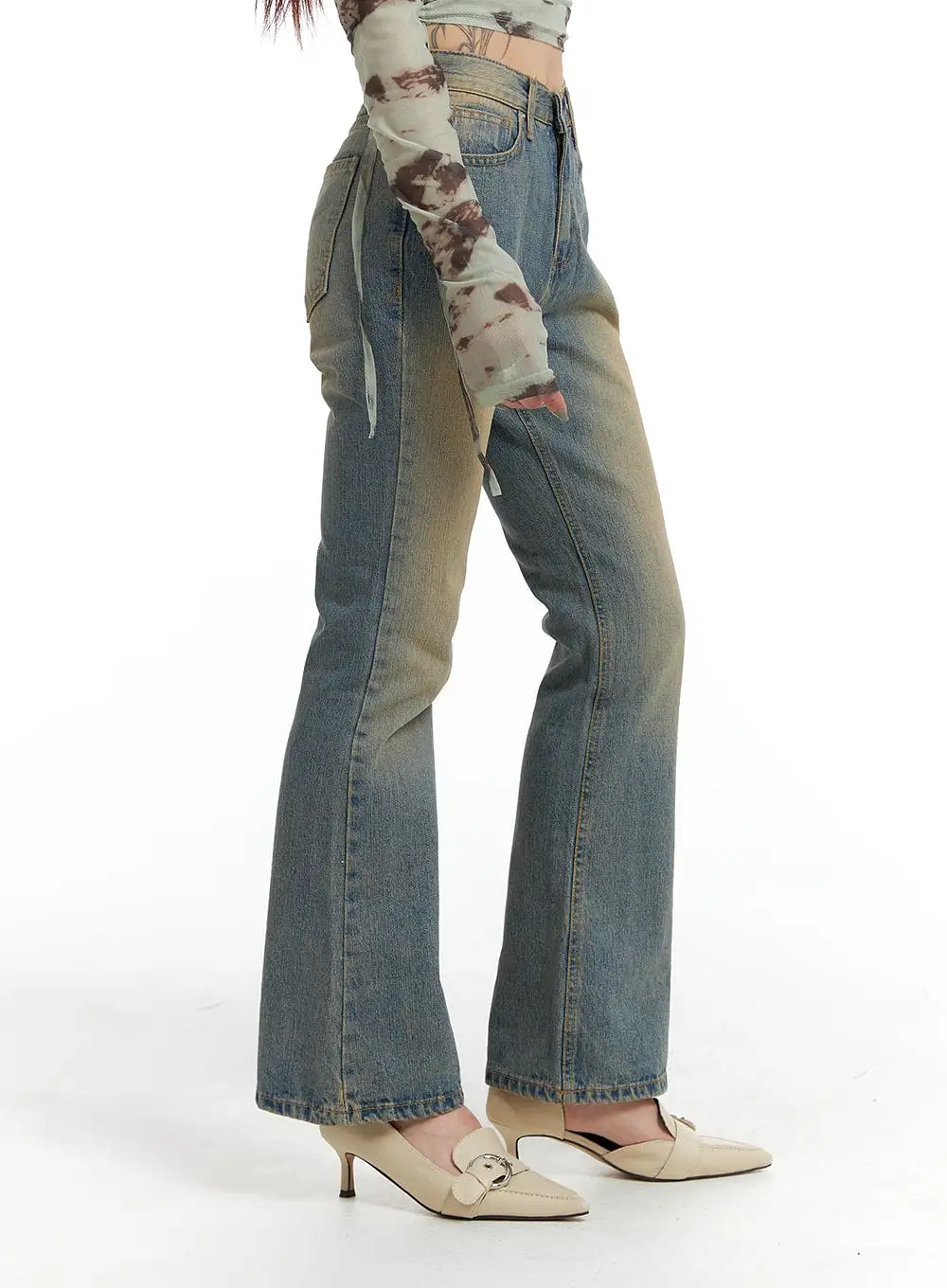 Washed Flared Jeans IF426