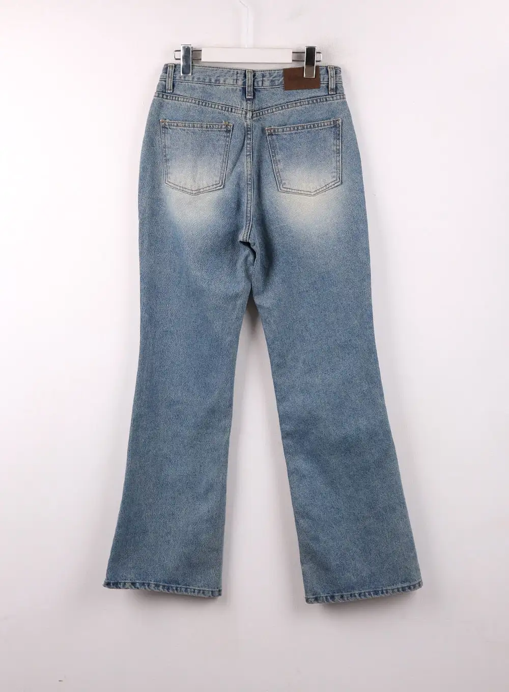 Washed Straight Leg Bootcuts Jeans IJ430