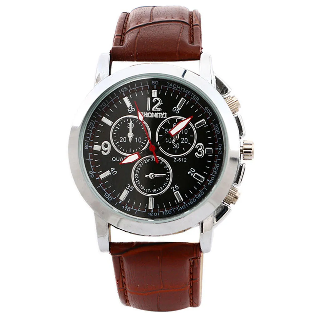 Watch Men Military Sports Watches Leather Belts Quartz Wrist Watch Luxury Analog Dial Watches Feida