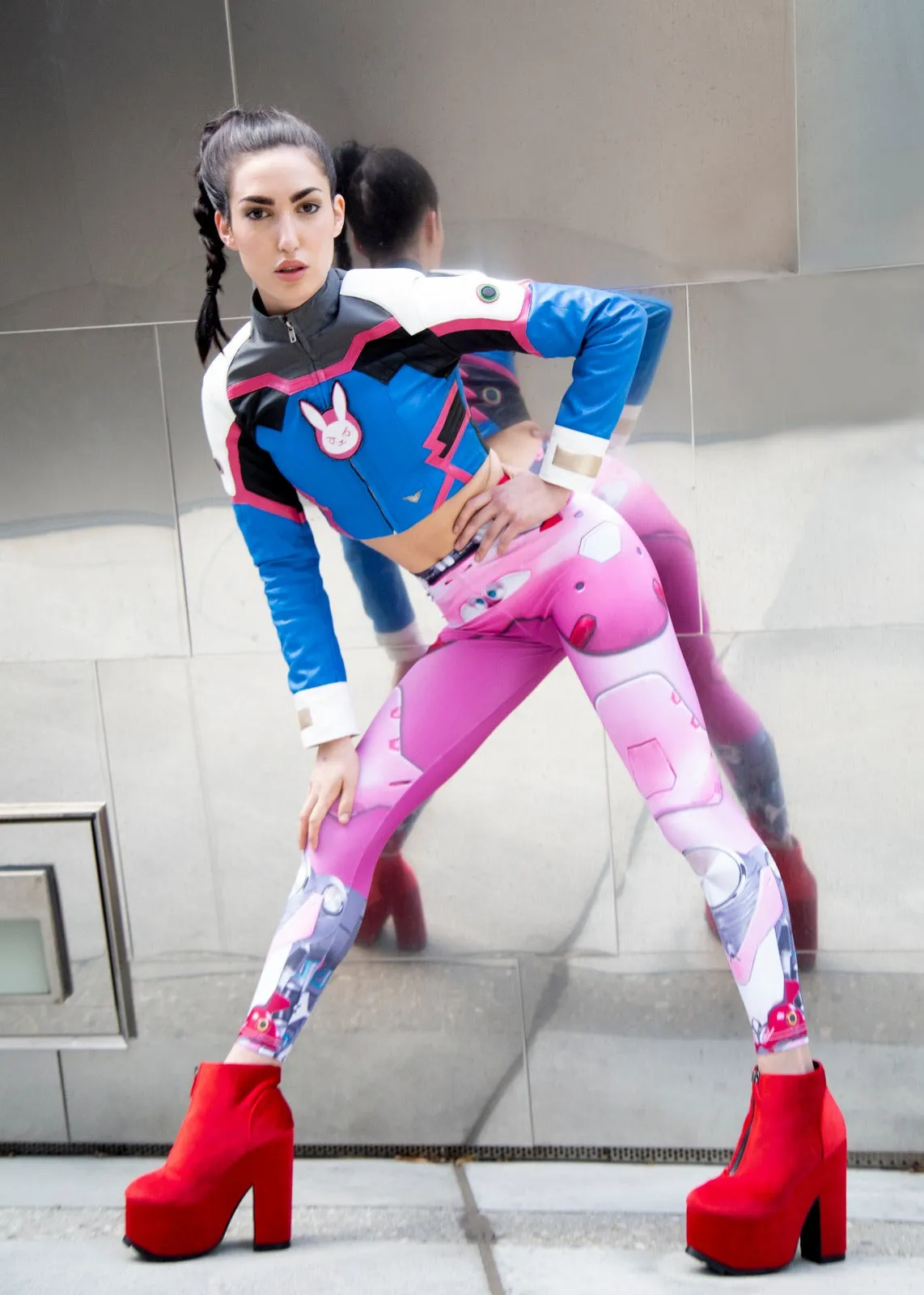 Womens Pink Dva Meka Leggings | LucaJackets