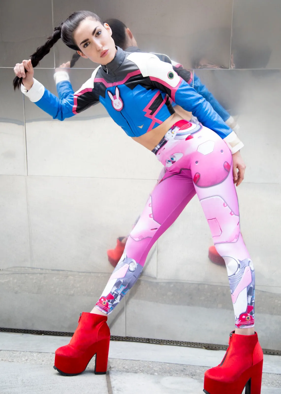 Womens Pink Dva Meka Leggings | LucaJackets