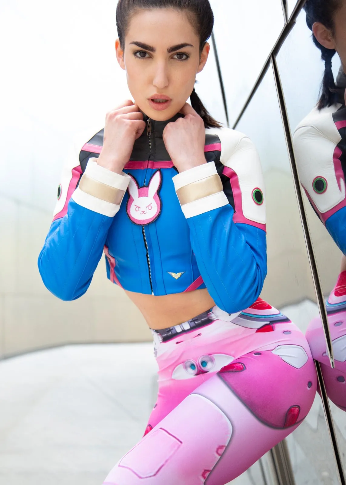 Womens Pink Dva Meka Leggings | LucaJackets