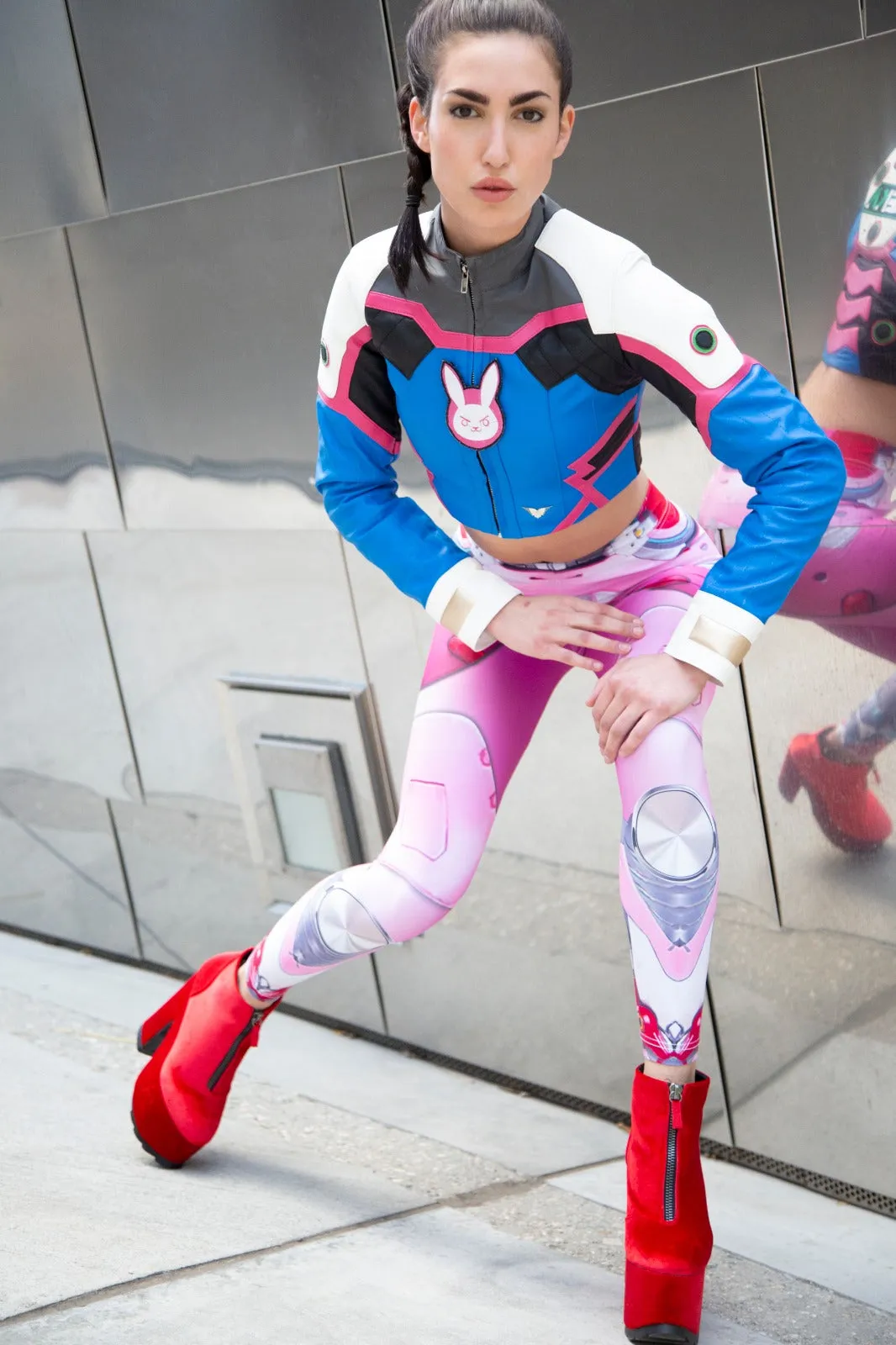 Womens Pink Dva Meka Leggings | LucaJackets