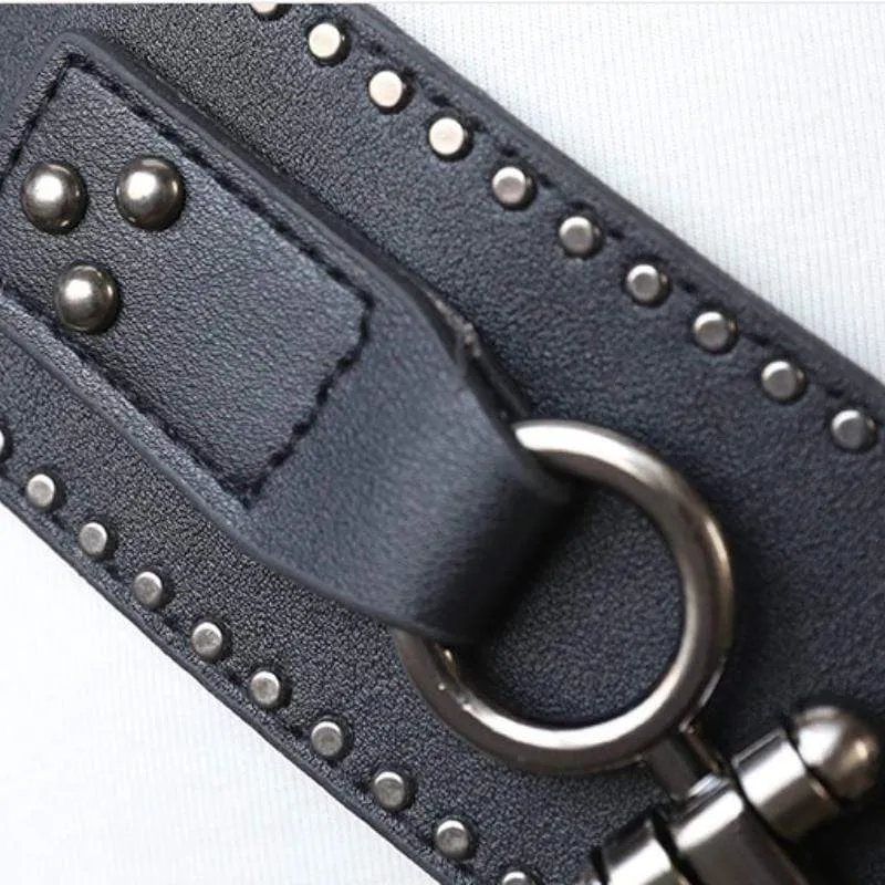 Women's Punk Rivets Faux Leather Belts