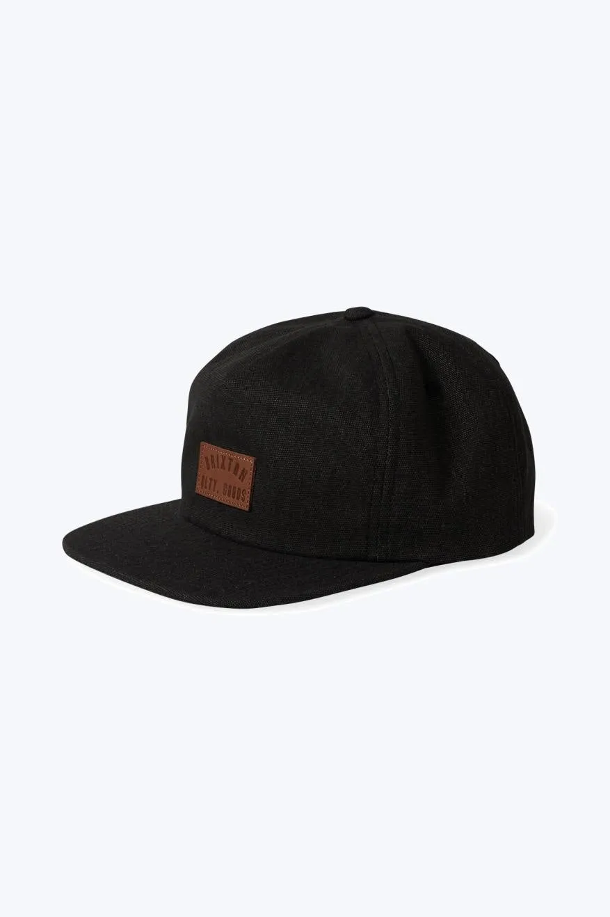 Woodburn MP Snapback - Black Vintage Wash