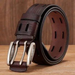 Xituodai High Quality Genuine Leather Belts for Men Brand Strap Male Double Pin Buckle Fancy Vintage Jeans Belt Cowboy Cintos